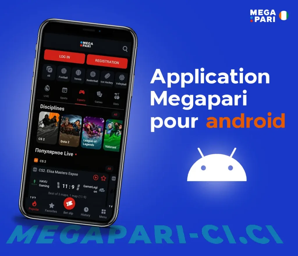 Application Megapari pour Android