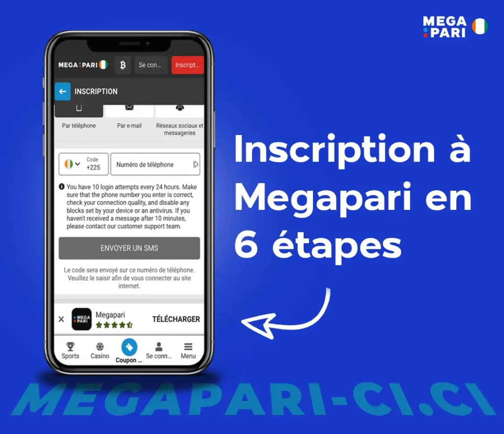 Inscription à Megapari en 6 étapes